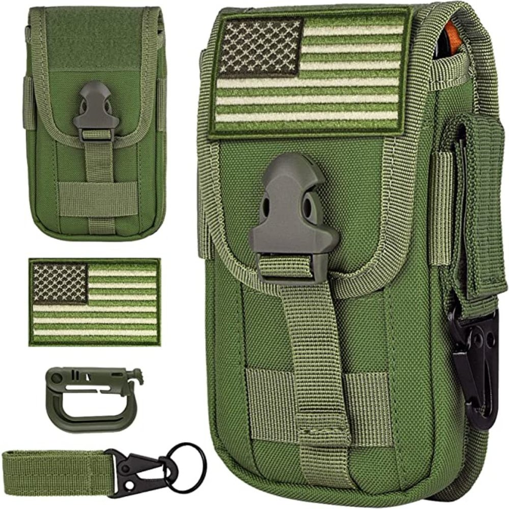 Tactical Cell Phone Holster Pouch with US Flag Patch